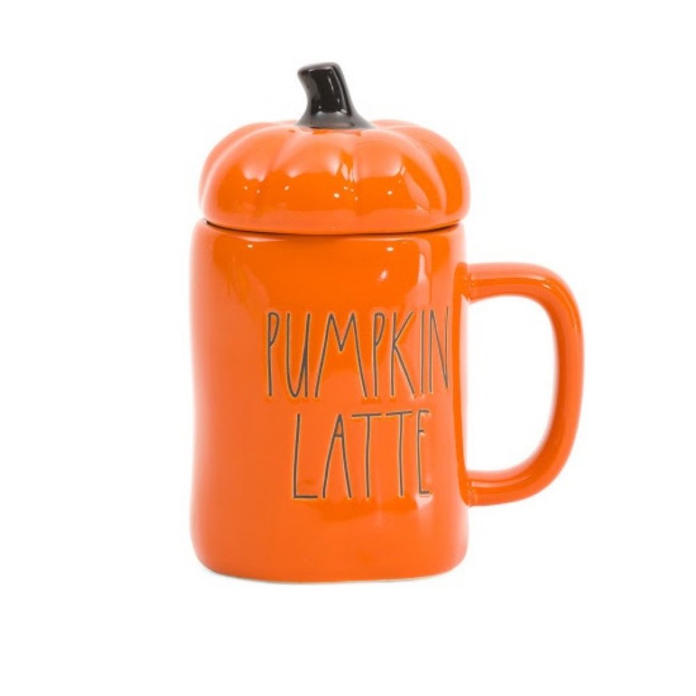 RaeDunn Halloween 2021 Orange Pumpkin Latte Mug